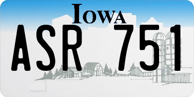 IA license plate ASR751