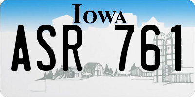 IA license plate ASR761