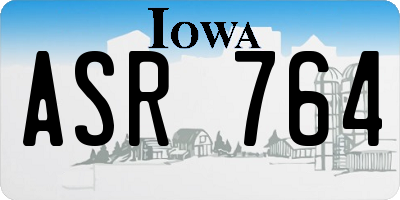IA license plate ASR764