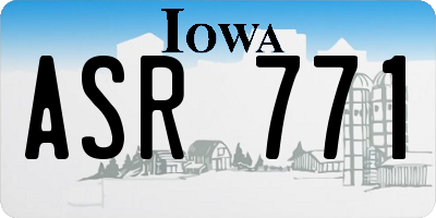 IA license plate ASR771