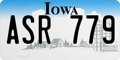 IA license plate ASR779