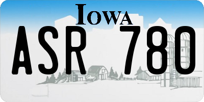 IA license plate ASR780