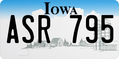 IA license plate ASR795