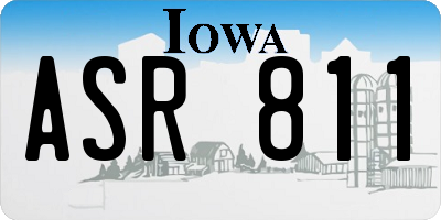 IA license plate ASR811