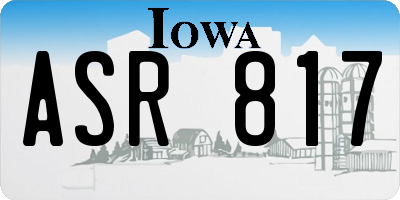 IA license plate ASR817