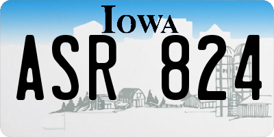IA license plate ASR824