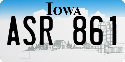 IA license plate ASR861
