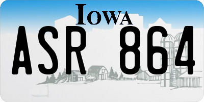 IA license plate ASR864