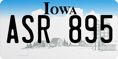 IA license plate ASR895