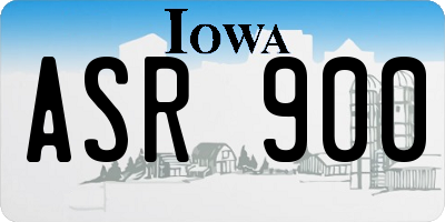 IA license plate ASR900