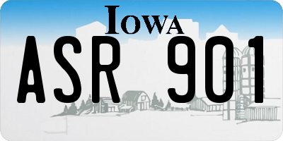 IA license plate ASR901