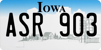 IA license plate ASR903
