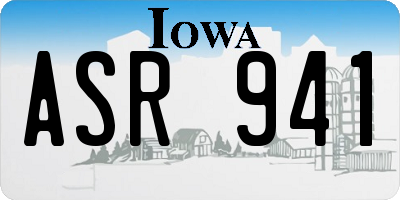 IA license plate ASR941