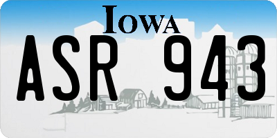 IA license plate ASR943