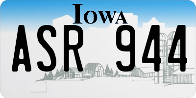 IA license plate ASR944