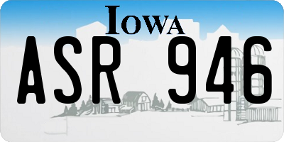 IA license plate ASR946
