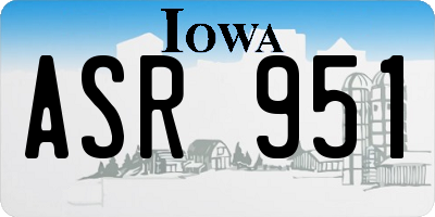 IA license plate ASR951