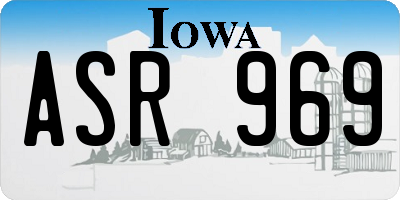 IA license plate ASR969