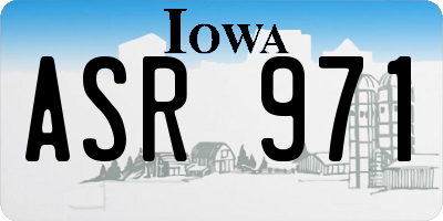 IA license plate ASR971