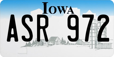 IA license plate ASR972