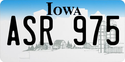 IA license plate ASR975