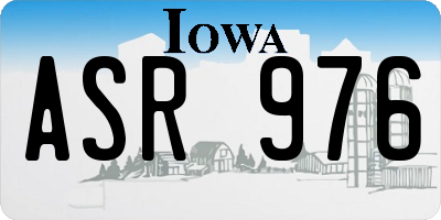 IA license plate ASR976
