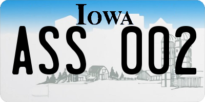 IA license plate ASS002