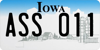 IA license plate ASS011