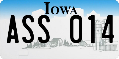 IA license plate ASS014