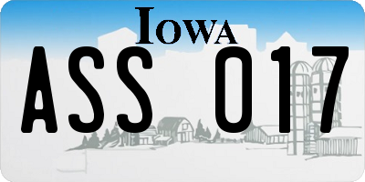 IA license plate ASS017