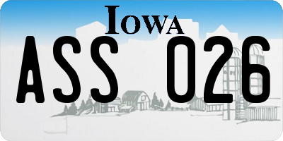 IA license plate ASS026