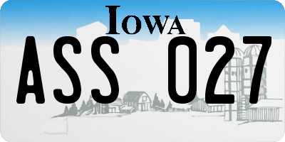 IA license plate ASS027