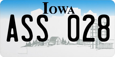 IA license plate ASS028