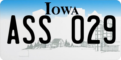 IA license plate ASS029
