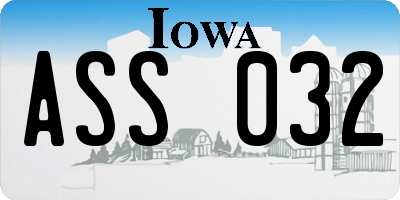 IA license plate ASS032