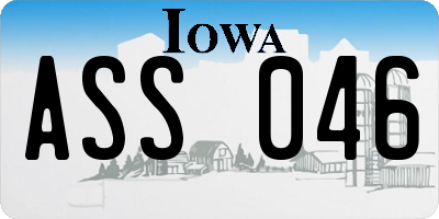 IA license plate ASS046