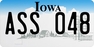IA license plate ASS048