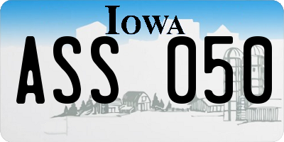 IA license plate ASS050