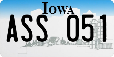 IA license plate ASS051