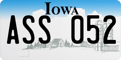 IA license plate ASS052