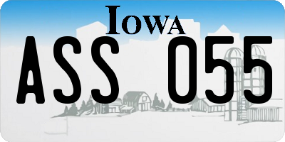 IA license plate ASS055
