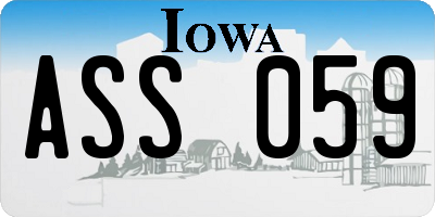 IA license plate ASS059