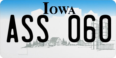 IA license plate ASS060