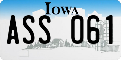 IA license plate ASS061