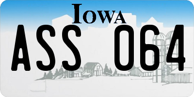 IA license plate ASS064
