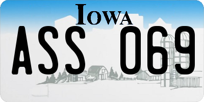 IA license plate ASS069