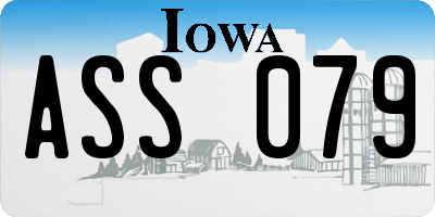 IA license plate ASS079
