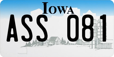 IA license plate ASS081