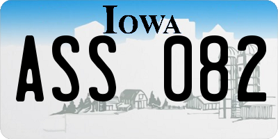 IA license plate ASS082