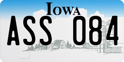 IA license plate ASS084